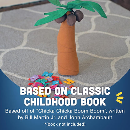 Constructive Playthings Tree and Letters Props for "Chicka Chicka Boom Boom" Children's Book, 14" H Plush Tree with 26 Lowercase and 26 Uppercase Letters for Kids Ages 2+