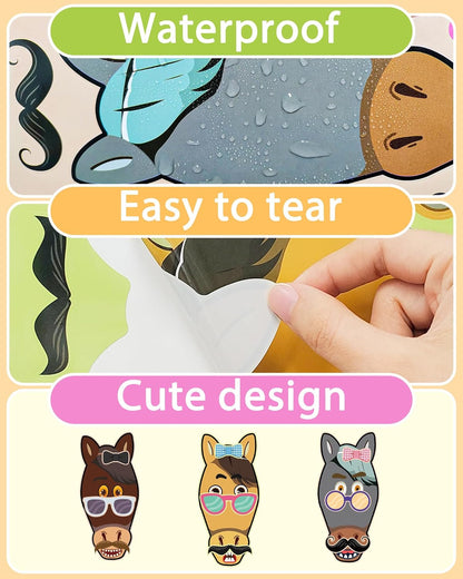 24 Pcs Make Your Own Dinosaur Sticker Sheets, Dinosaur Party Favors Face Stickers for Kids Boys Toddlers Crafts Activities Gift Bags Birthday Party Valentines Day Gifts for Kids Classroom