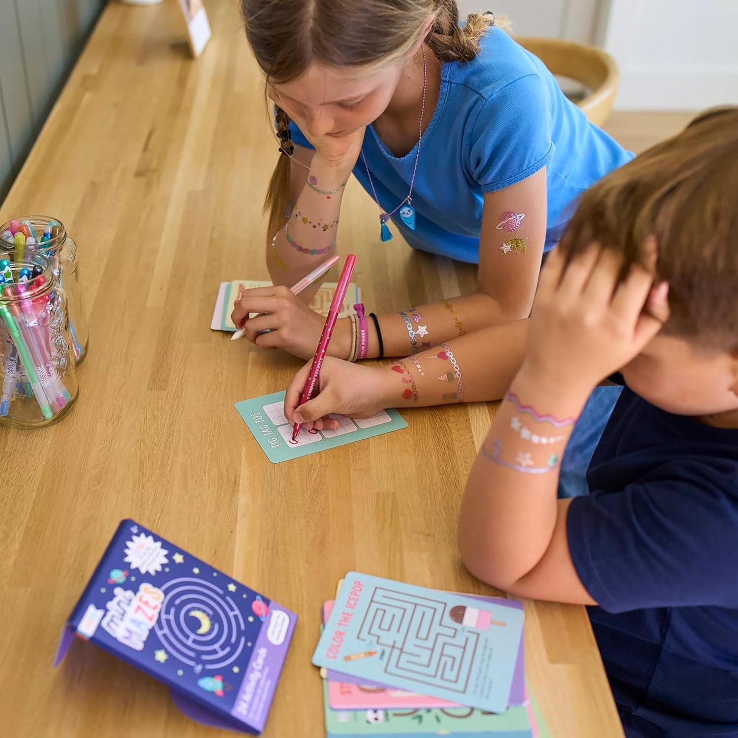 OOLY Connect the Dots Activity Cards for Kids - 24 Connect the Dots Cards with Bonus Tic Tac Toe, Screen-Free Travel Activity, Ages 4+