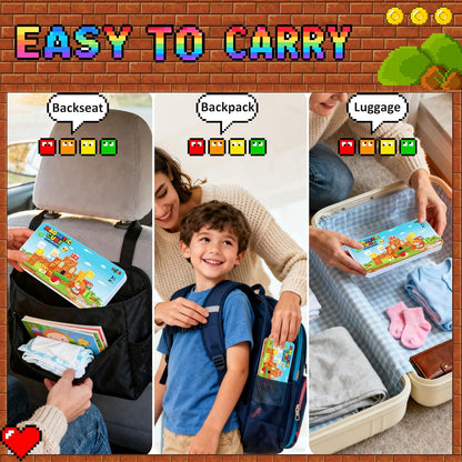 Mini Magnetic Tiles Travel Set with Case 30pcs, Mini Travel Magnet Tiles, Portable Travel Size Magnetic Tiles for Kids Ages 3-5 4-8 Boys Girls, STEM Magnet Toys for Outdoor, Kids Gift