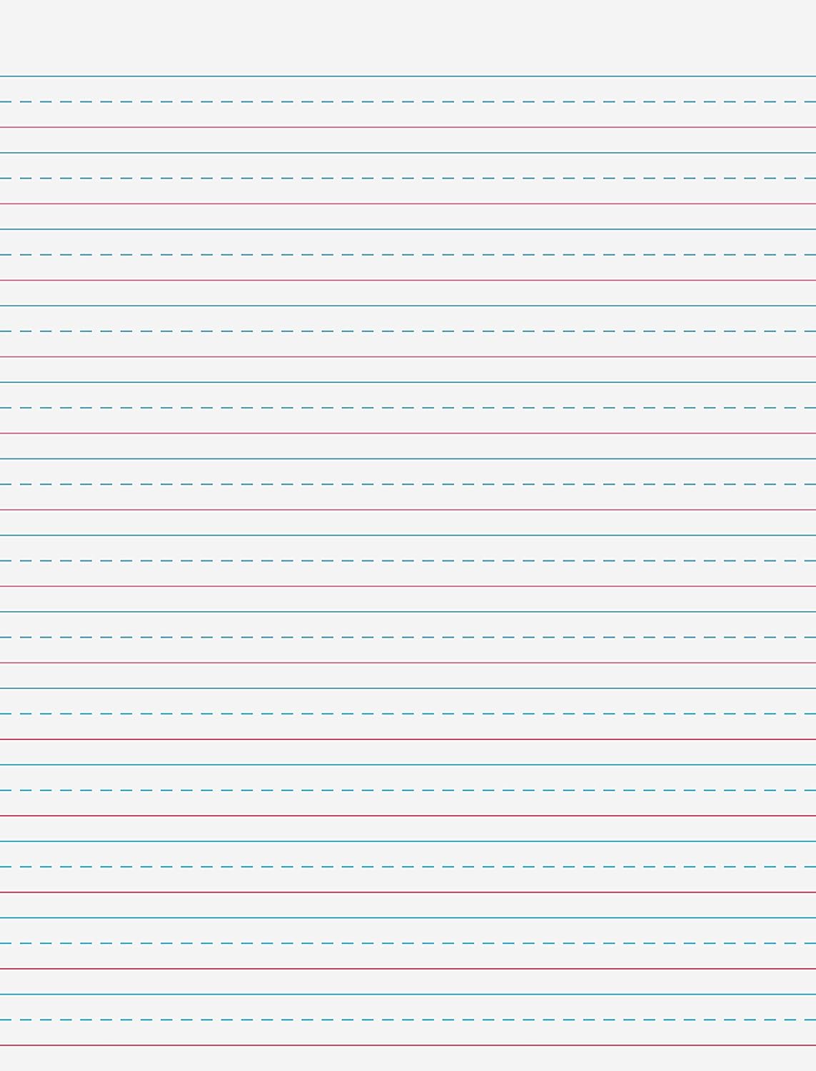 Pacon PAC2482 Multi-Program Ruled Handwriting Paper, 8" x 10.5", 40 Sheets, D'Nealian Grades 2-3 and Zaner-Bloser Grade 2, 0.5" Ruling, 0.25" Dotted Midline, 0.25" Descender Space