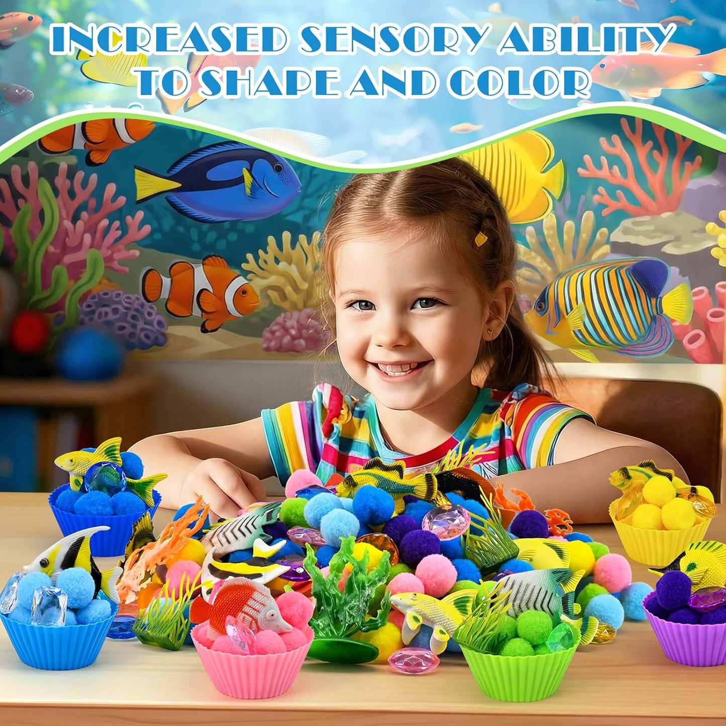 270 Pcs Numbers and Letters Sensory Bin Items Back to School Counting Sorting Sensory Bin Filler Fine Motor Numbers and Letters Geometric Figure Counts for Easter Spring Summer Sorting