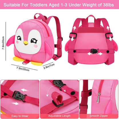 Accmor Toddler Harness Backpack Leash, Cute Dinosaur Backpacks with Anti Lost Wrist Link, Cute Mini Child Backpack Wristband Tether Strap and Protection Leashes for Boys Girls Aged 1-3 Years