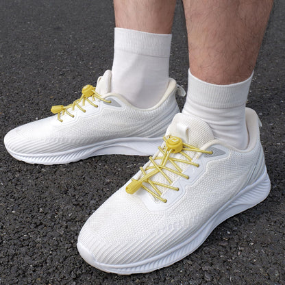 RJ-Sport Tieless Elastic Shoe Laces - Heavy Duty No Tie Shoelaces for Kids and Adult with Strong Lock and Speed Shoestrings