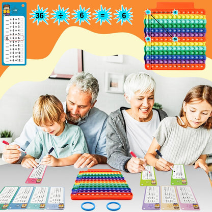 Multiplication Flash Cards + Math Board, Math Flash Cards & Chart, Times Table Manipulatives for Preschoolers 3rd,4th,5th,6th Grade