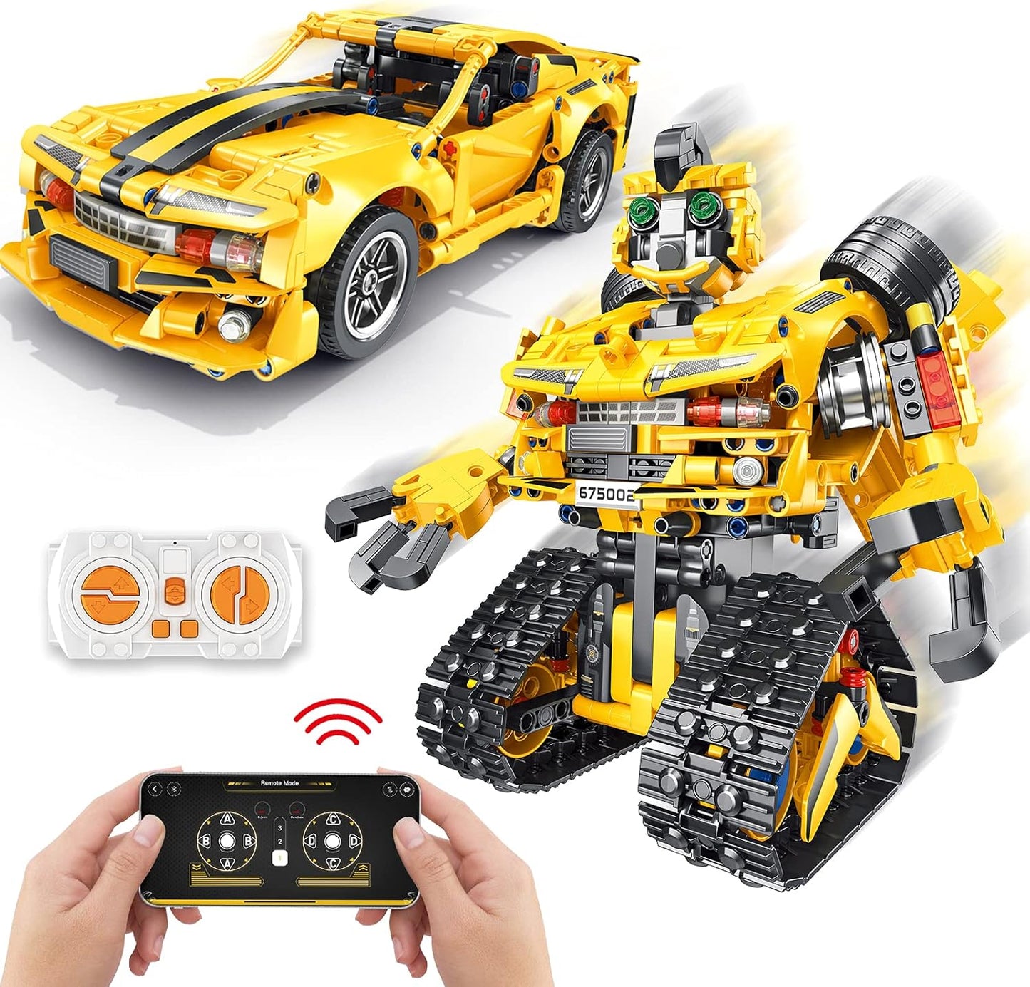Sciencow 2-in-1 Build a Robot Kit, Remote & APP Controlled Robotic Building Blocks Toys STEM Projects for Kids Ages 8 9 10 11 12 13 14,Chirstmas Birthday Gift for Boys (RC Mars Rover)