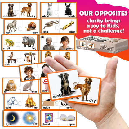 QUOKKA 5X MEGASET Puzzles for Toddlers 3-5 - Matching Games for Kids Ages 2-4 - Numbers Animals Opposites ABC Learning for Toddlers 1-3 Year Old - Educational Toy Activities for Boy and Girl