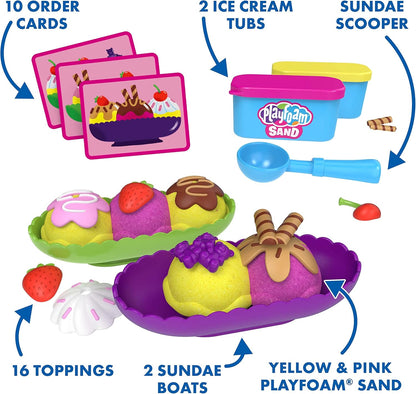 Educational Insights Playfoam Sand Sensory Set - Non-Toxic Play Sand Toys for Toddlers, Squishy Sensory Bin Filler for Home or Preschool Classroom, Moldable Crafting Compound, Kids Ages 3+