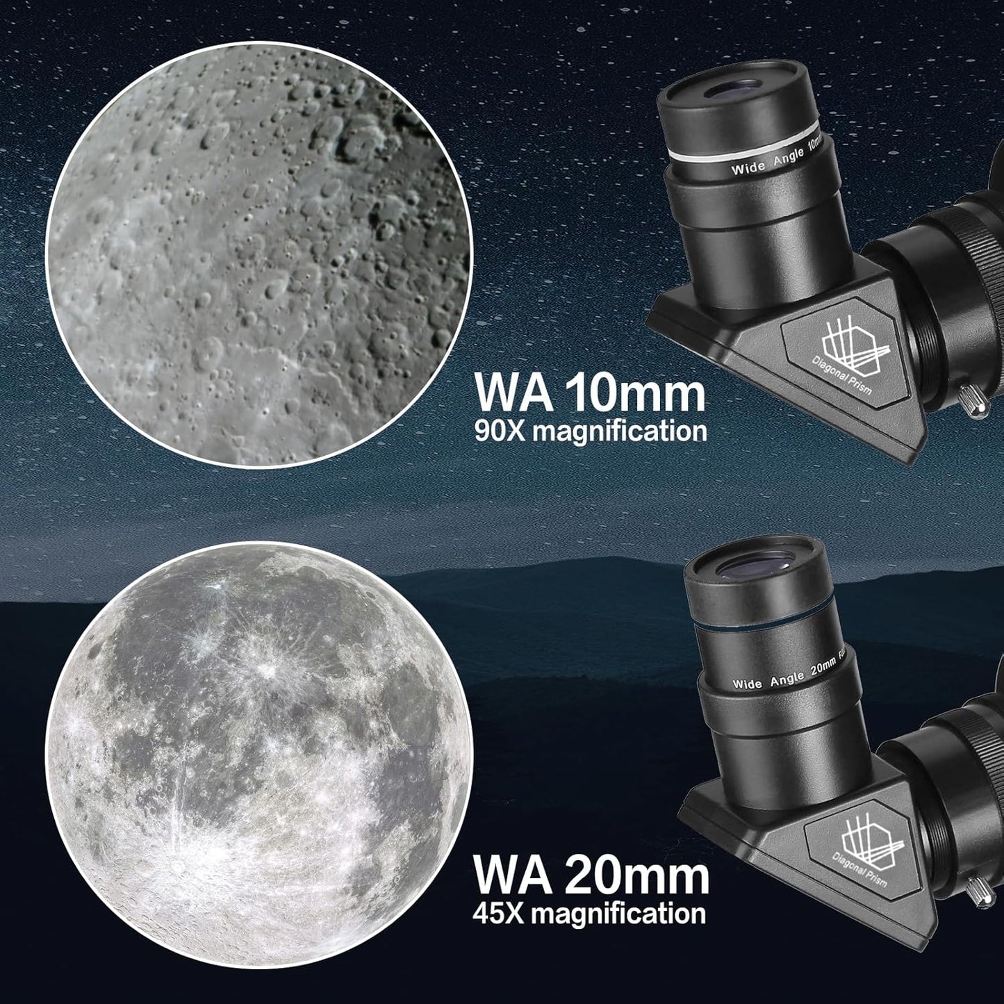 Telescope for Adults High Powered, 80mm Aperture 900mm Professional Refractor Telescope for Adults & Beginners, Compact and Portable Travel Telescopio with Carrying Bag and Designed Phone Adapter