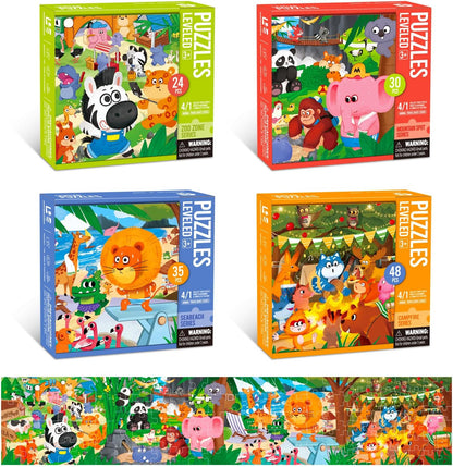 Puzzles for Kids Ages 3-8 Year Old,35pcs Jigsaw Puzzles for Toddlers & Children Ages 4-6，Educational Floor Puzzles with Storage Box for Gifts（Fire Engine）