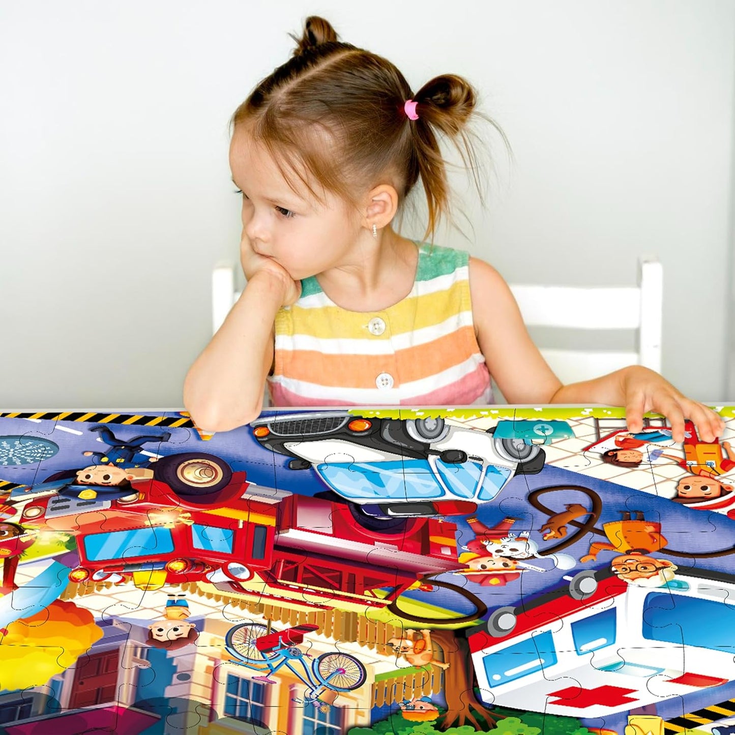 QUOKKA Giant Floor Puzzle for Kids Ages 4-6 – 2x3 Feet Extra-Thick 48 Pieces Toddler Puzzle Ages 3-5 – Construction Educational Activity for Boys Girls – Premium Box with Sturdy Handle & Magnetic