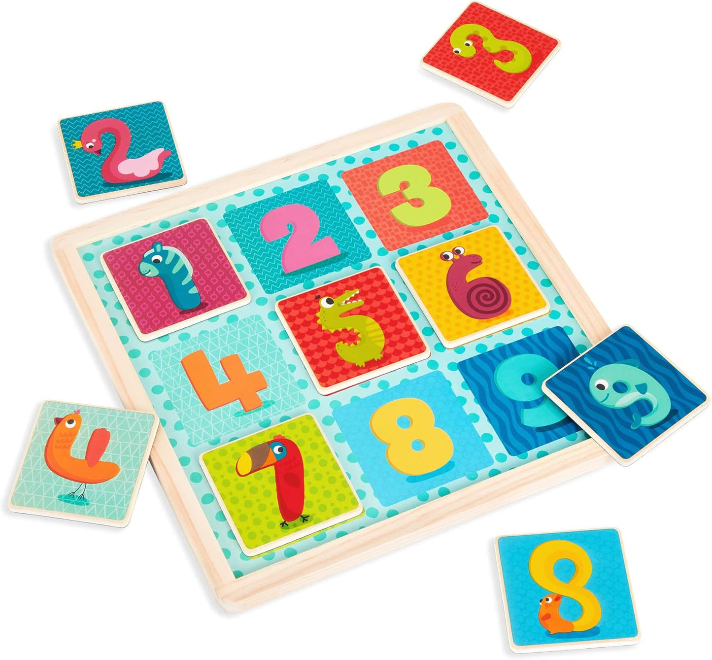 B. toys - Magnetic Alphabetic - Double-Sided Puzzle & Chalkboard - 26 Magnetic Letter-Pieces - 2-in-1 Puzzle for Kids - 3 Years +