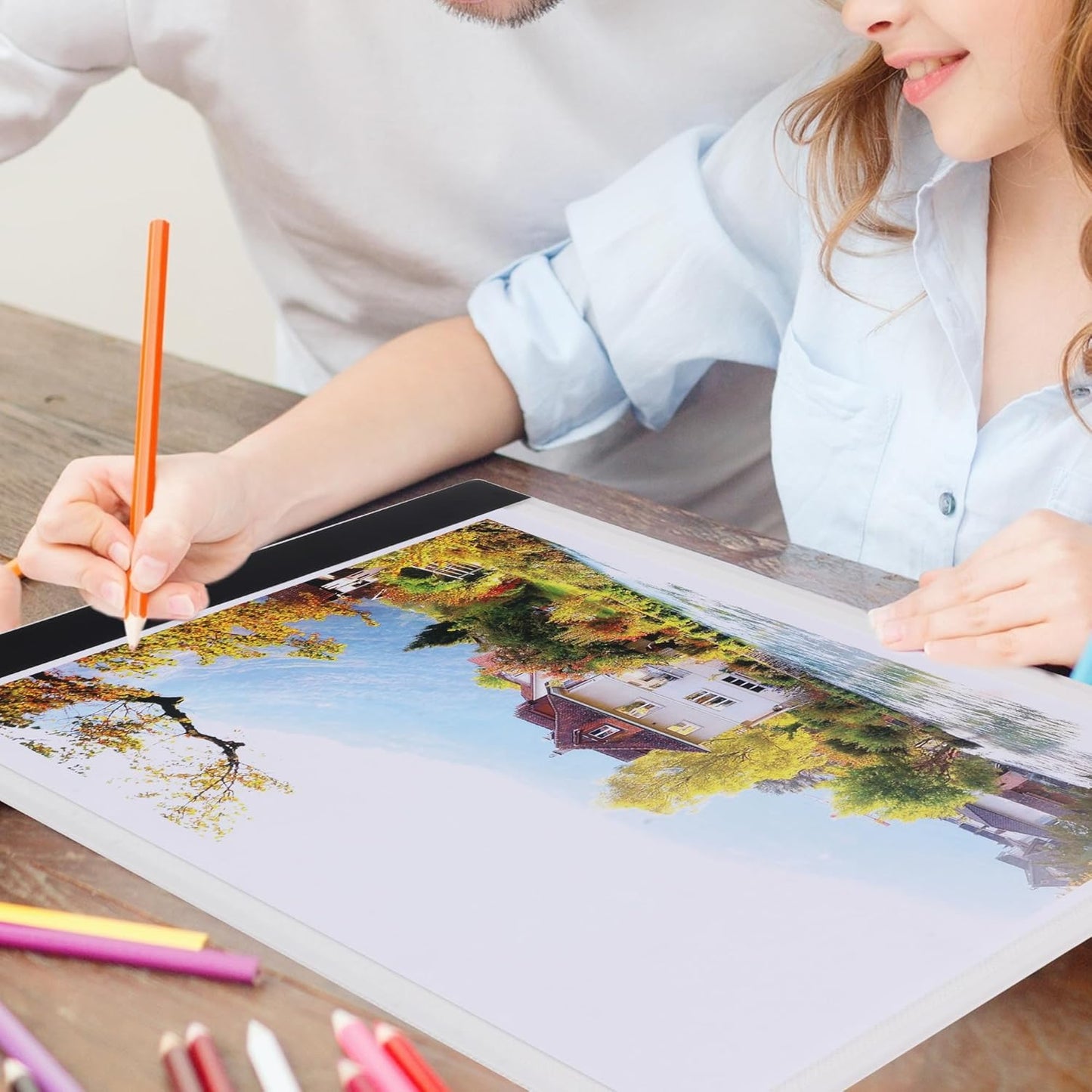 Mini A5 LED Light Box for Drawing and Tracing,A5 Diamond Art Painting Light Board,LED Copy Board Light Tracing Box,Light Pad