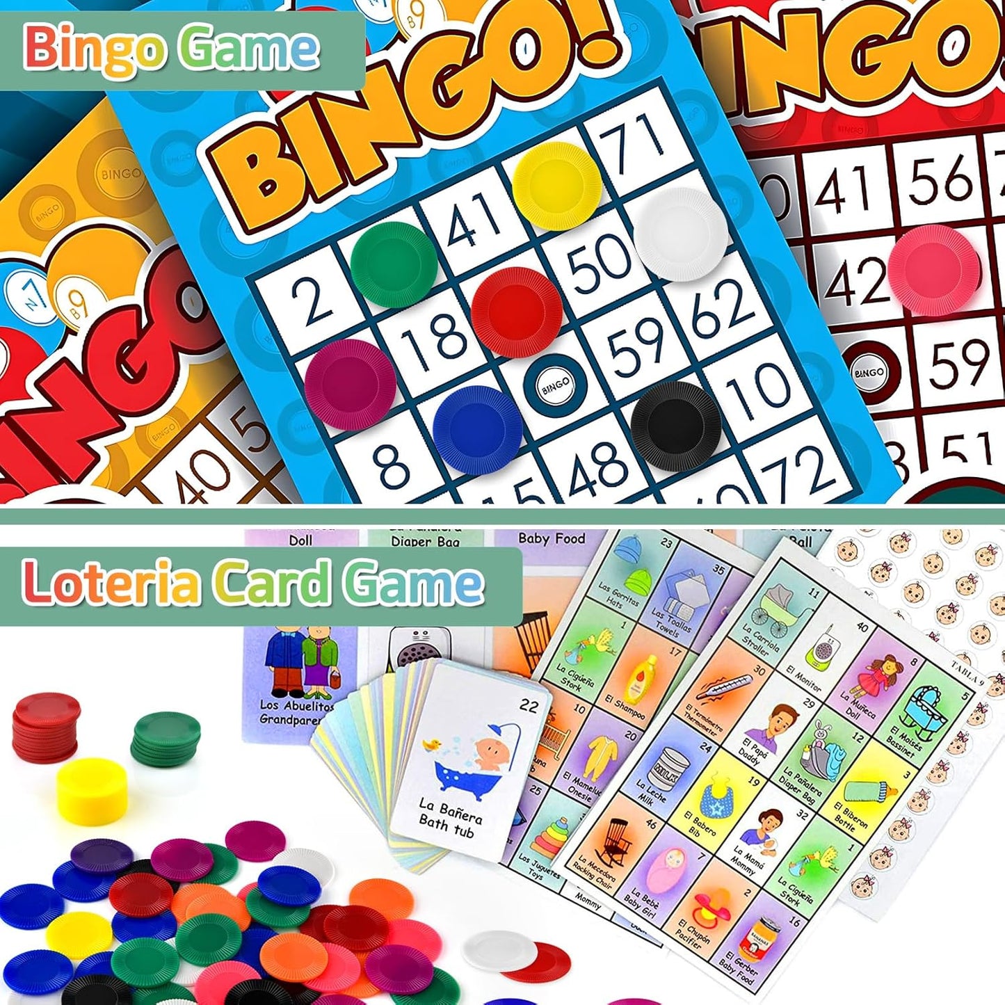 Coopay 500 Pieces Plastic Poker Chips, 1 Inch Bingo Chips Bulk Learning Counters Disks Poker Card Game, Counting Markers for Math Practice, Game Tokens and Teaching Rewards, 25 mm (Green)
