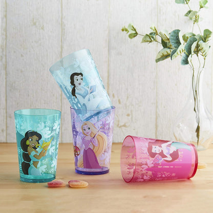 Zak Designs 14.5oz Disney Frozen 2 Nesting Tumbler Set Includes Durable Plastic Cups, Fun Drinkware is Perfect for Kids, 4pk (14.5oz, Anna & Elsa & Olaf)