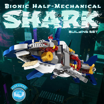 Mechanical Crocodile Building Set with Lights, Rotatable Link Components & Display Stand, STEM Building Set for Boys 8-14, Home Office Decor for Adults, Mechanical Enthusiasts（648PCS）