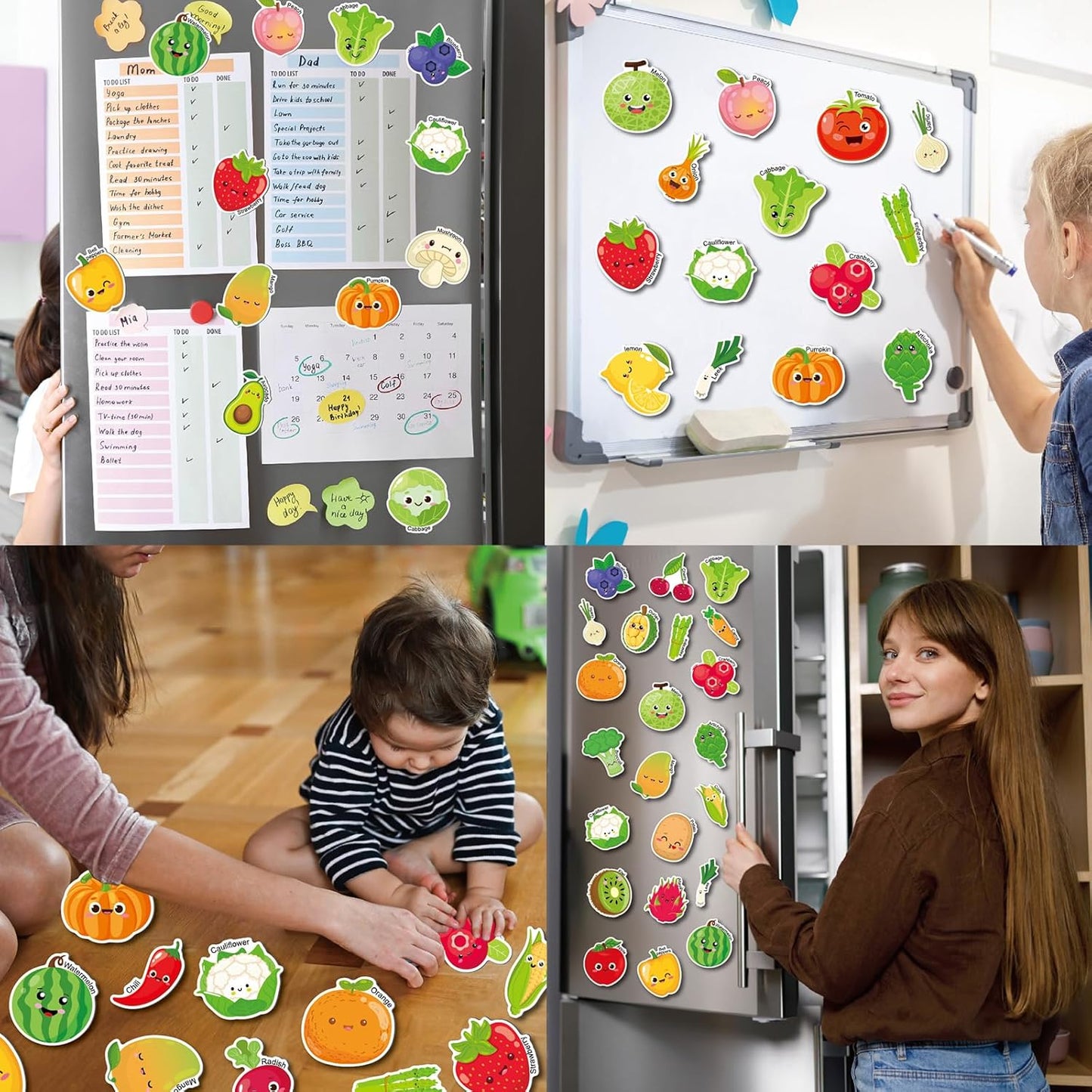 Magnetic Letters and Numbers for Fridge, Cute Colorful Animal Alphabet 26 Uppercase Letters 0-9 Numbers, Fridge Magnets Set for Learning Spelling Girls
