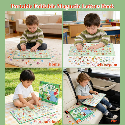 Magnetic Fraction Playbook & Fraction Manipulatives Set, Montessori Magnetic Fraction Book for Kids Grades K-3, Math Manipulatives with Fraction Tiles and Circles, Educational Fraction Games & Puzzle