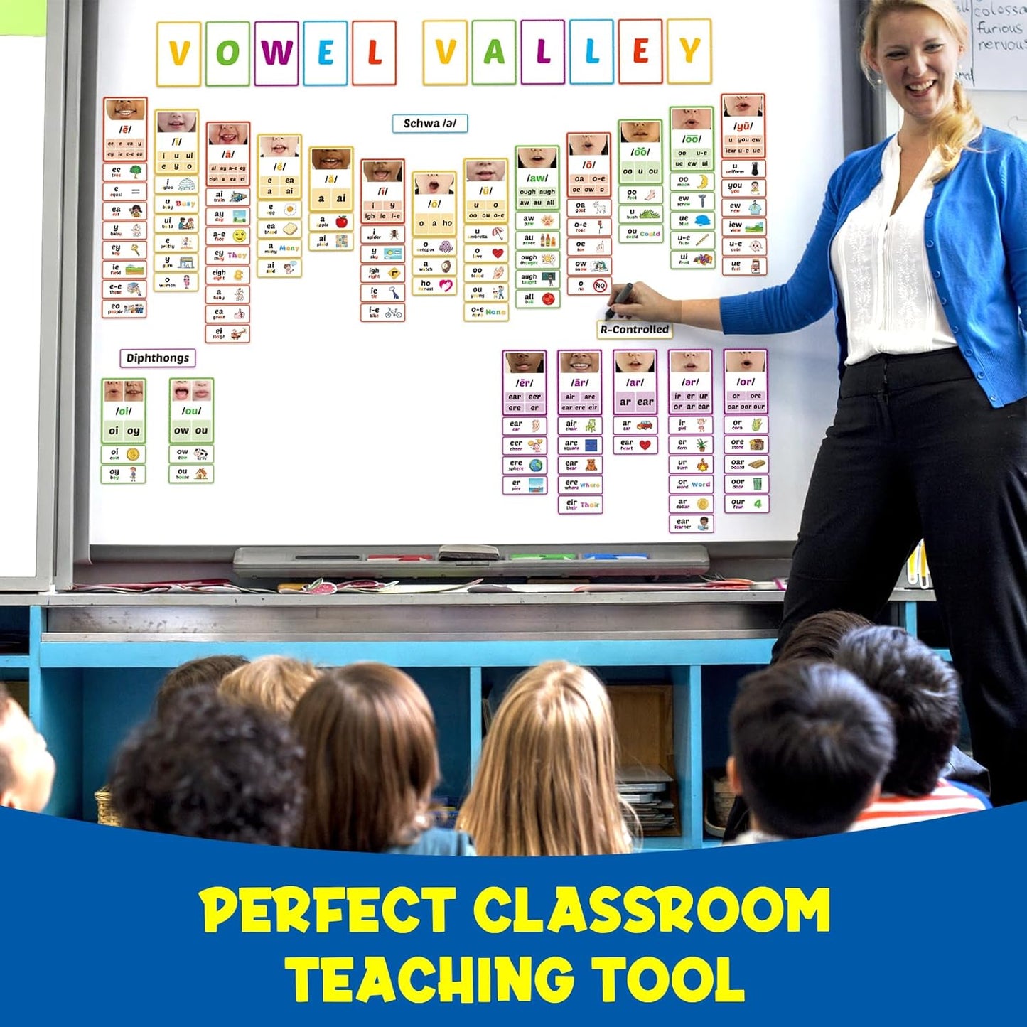 Phonics Sound Wall Set,Letter Sounds Sight Words Flash Cards,Learn to Read Sounds Phoneme Speech Therapy Materials,Phonics Games for Kids Kindergarten,Phonemic Awareness Speak Spell Learning Activity