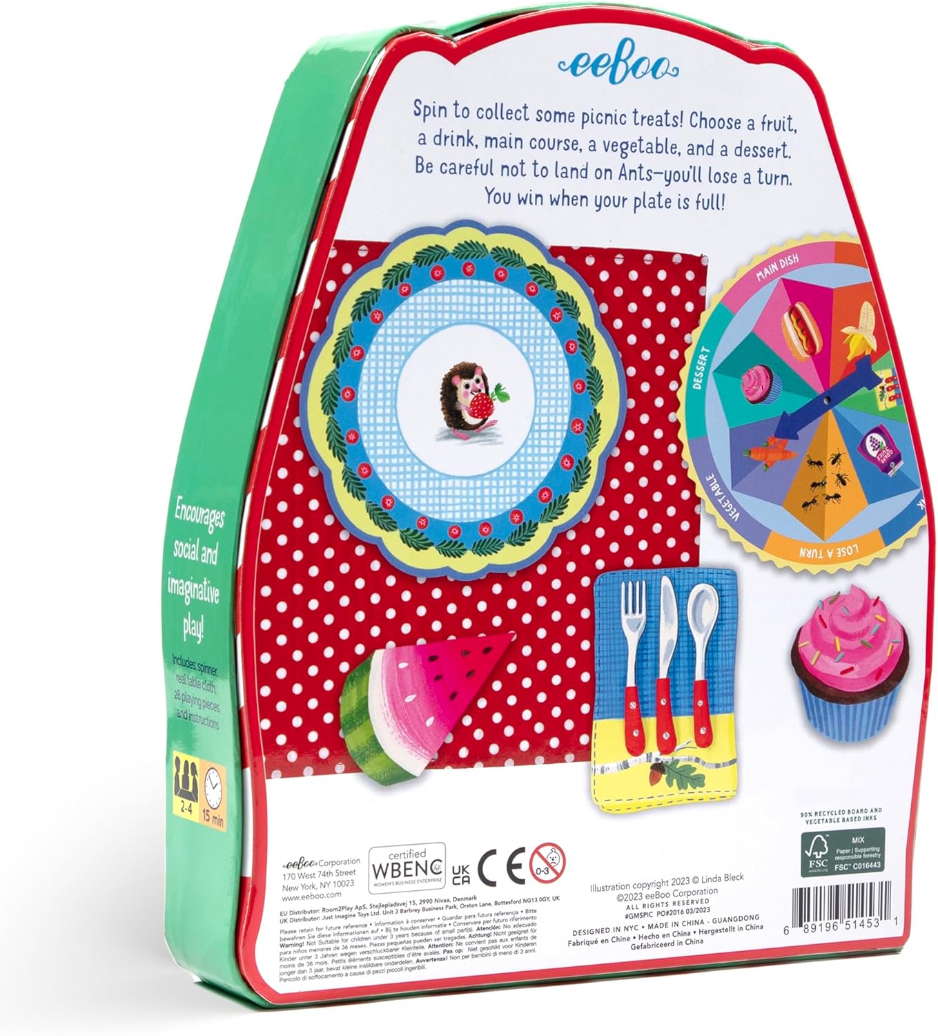eeBoo Build a Robot Spinner Game - Award Winning Number Matching Robot Building Game, Screen-Free Fun for 2-4 Players, Kids Ages 3 and up