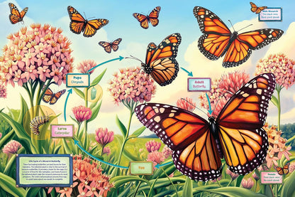 Cobble Hill Kids 35 Piece Floor Puzzle - Life Cycle of a Monarch - for Ages 3 and up