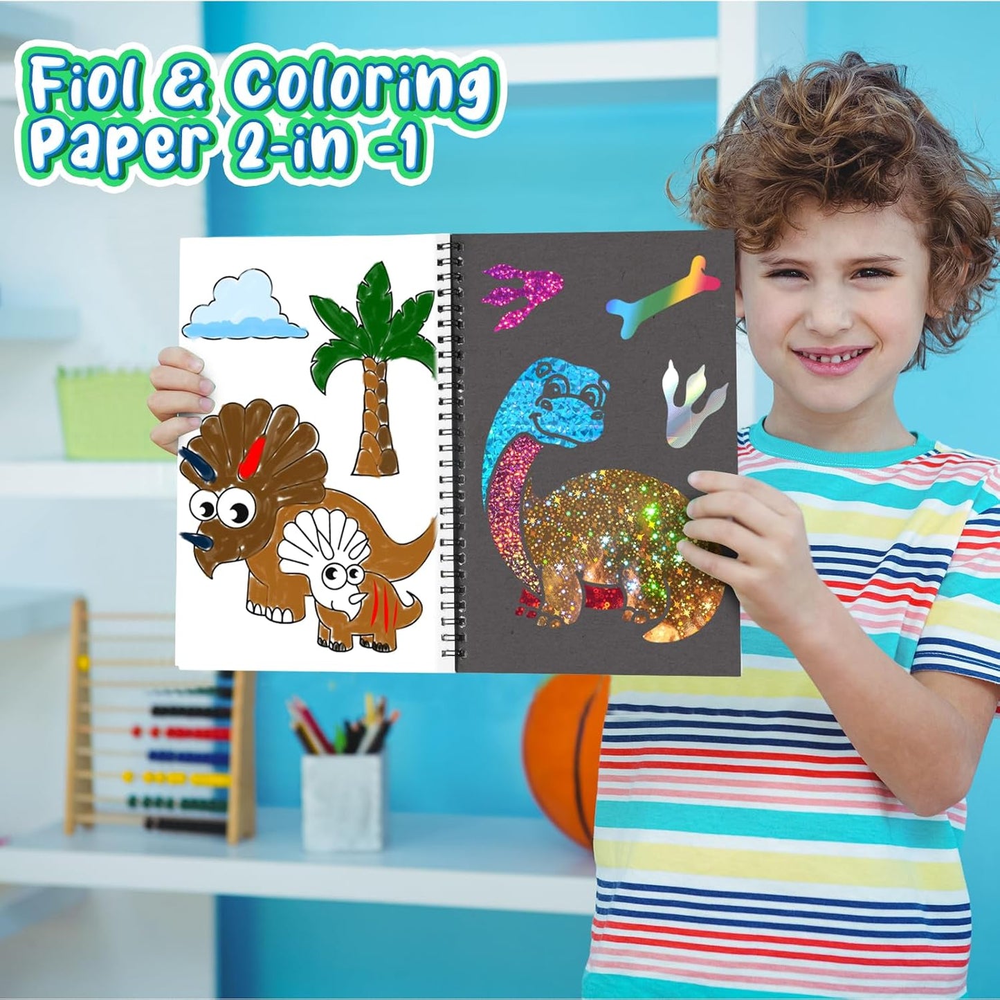 Foil Craft Bugs Butterfly DIY Art Fun Kits Set, No Mess Creative Foil Art Drawing Game for Kids, Birthday Gifts Crafts Supplies Travel Toys for Girls Boys Ages 4-9