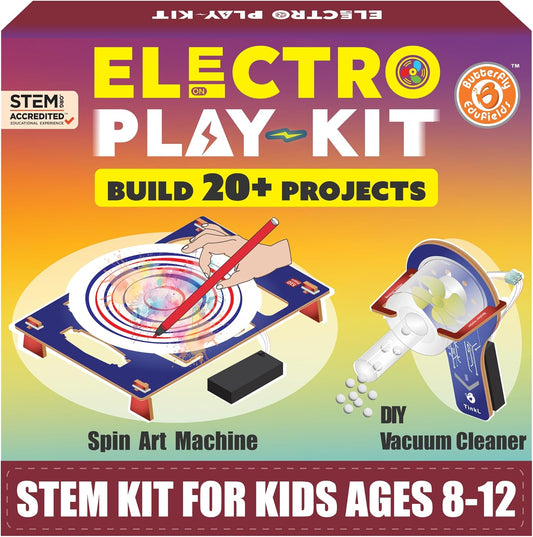 Butterfly EduFields 4in1 Motor Play Science Kit Pack of 5 | Best Birthday Return Gifts for Kids Ages 5 6 7 8 9 10 11 12 | STEM Toy | Reusable & Safe | Birthday Gift for Kids Ages 5+