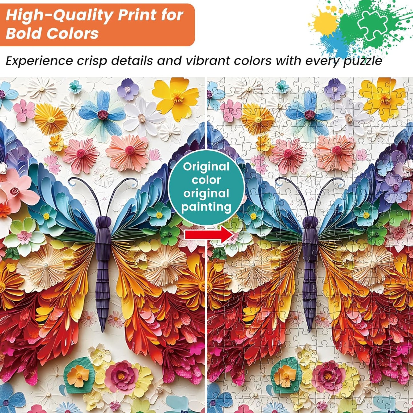 300 Piece Puzzles for Adults,Spring Jigsaw Puzzle for Kids Seniors,Puzzle with Letters on Back,Interlock Perfectly No Dust,Interlock Perfectly No Dust,Challenging Family Activity Game Gifts,20.5*15In