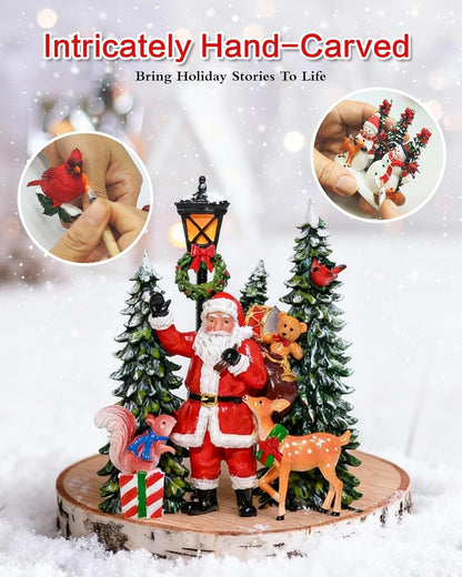 Extra Large Christmas Snow Globes Christmas Lantern, 12.99" Musical Snow Globe with 8 Songs, Santa Snowglobe for Kids Adults, 6H Timer Dual Power, Lighted Christmas Decorations Indoor Gifts