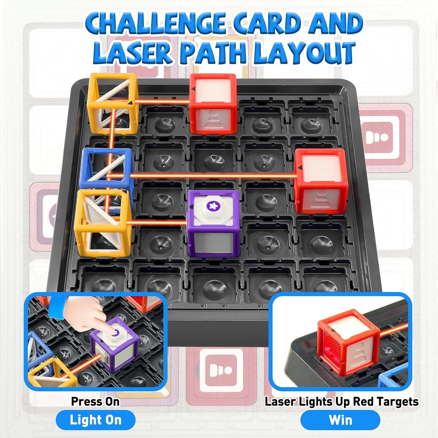 2026 New Laser Maze Reasoning Game STEM Toys for 8-13 Year Old Kids Reasoning Laser Game with 60 Challenge Levels Puzzle Games Learning Education Toys Board Thinking Logic Games Ideal Children Gift