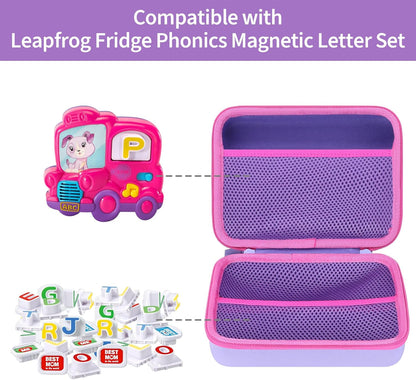 Storage Case Compatible with Leapfrog Fridge Phonics Magnetic Letter Set (Blue + Yellow)