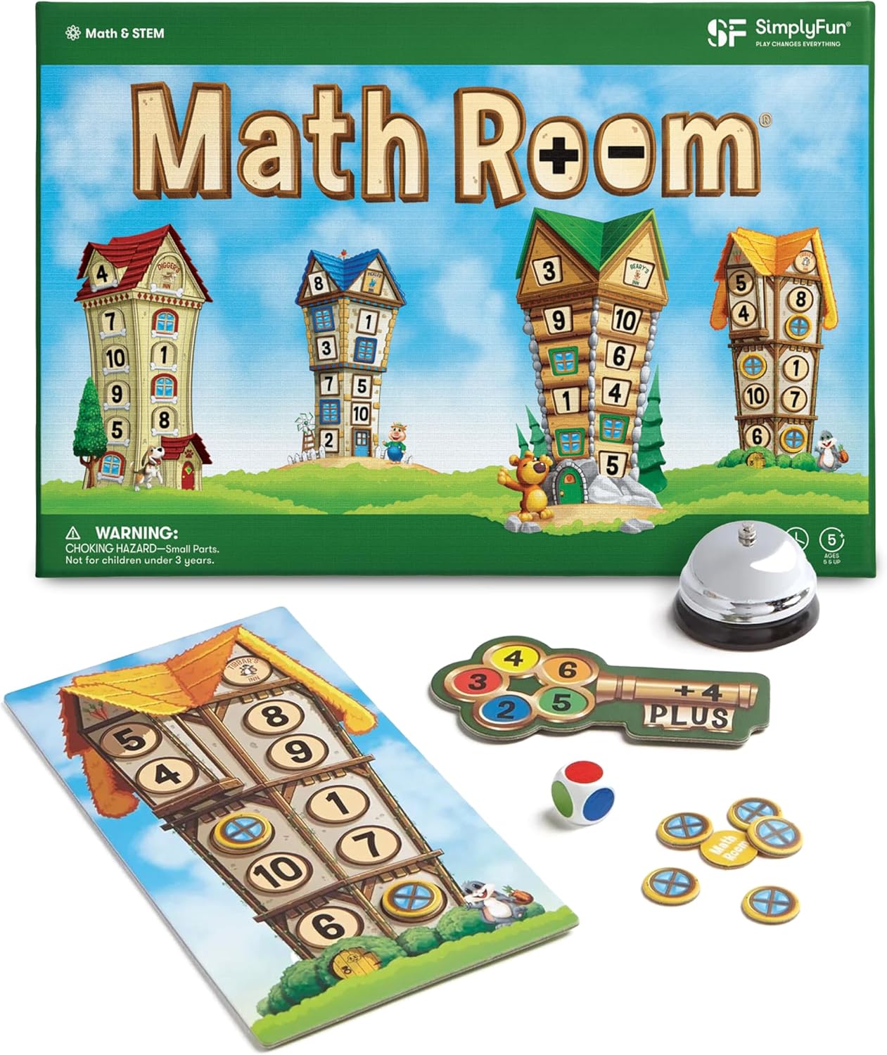 SimplyFun Glow Spotters - A Visual and Adventurous Math Game for Kids, Earn Your Firefly Badge with Addition - 1 to 4 Players, for Kids Ages 5 & Up