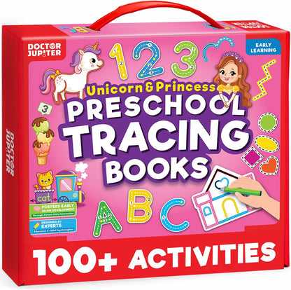 Doctor Jupiter Preschool Tracing Books for Kids Ages 3-5 | 100+ Wipe-Clean Learning Activities - Kindergarten Workbook with Lines, Shapes, Letters & Numbers | Educational Toys, Writing Practice