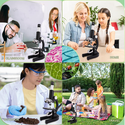 Microscope for Kids & Adults,40X-2000X Magnification Microscope for Kids 8-12, with LED Fill Light & Phone Holder, Great for School Labs and Home Schooling