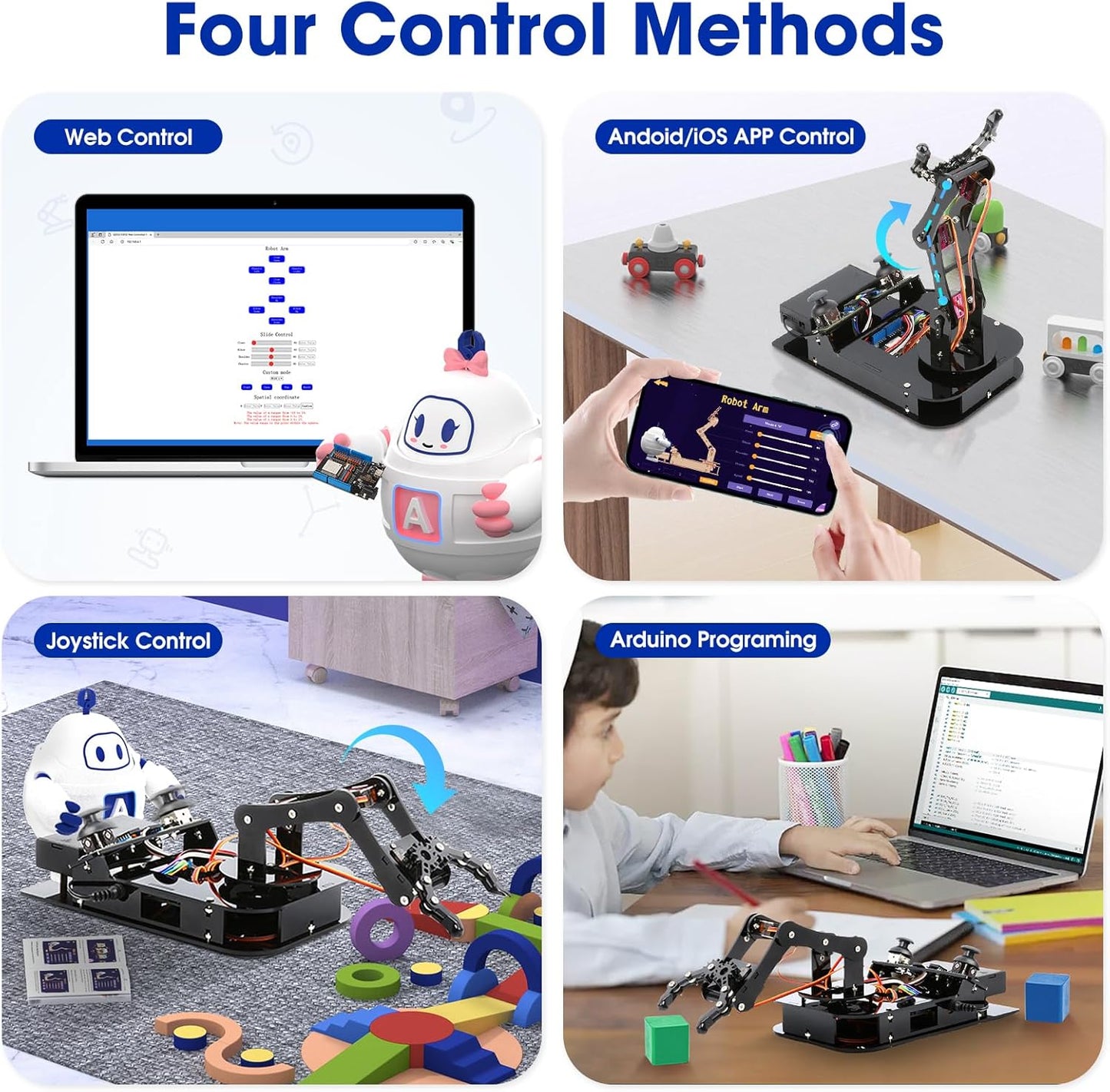 Biped Robot Kit STEM Toys Science Kit for Kids, Bionic Bipedal Robotics Programmable Coding Crafts Set for Arduino ESP32, Birthday Gift for Age 8-12 Boys Girls Teens