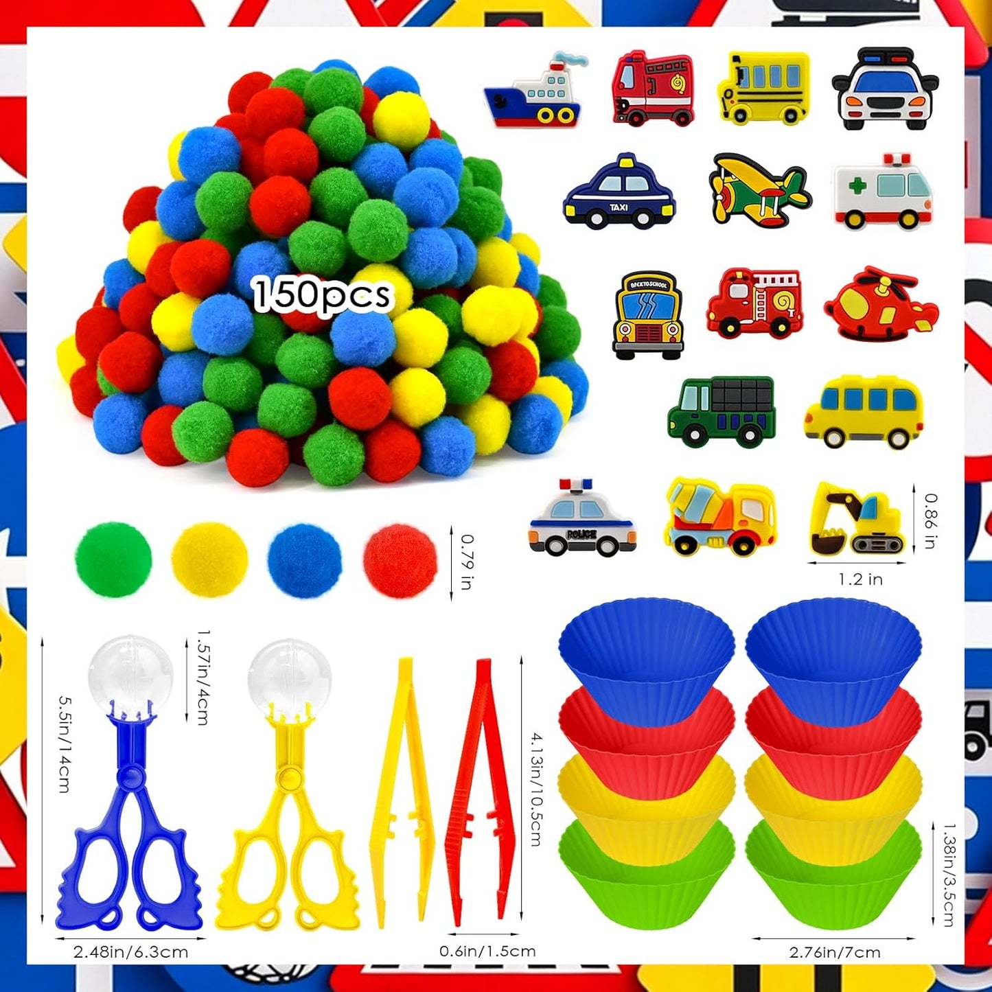 270 Pcs Numbers and Letters Sensory Bin Items Back to School Counting Sorting Sensory Bin Filler Fine Motor Numbers and Letters Geometric Figure Counts for Easter Spring Summer Sorting