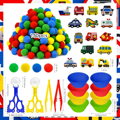 270 Pcs Numbers and Letters Sensory Bin Items Back to School Counting Sorting Sensory Bin Filler Fine Motor Numbers and Letters Geometric Figure Counts for Easter Spring Summer Sorting