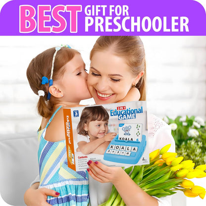 Yolscue Montessori Matching Letter Games,Educational Toys for 3-8 Year Olds Boys Girls,Alphabet Learning Toys for Kids Ages 3-8 Years,Birthday Party Gifts for 3-8 Year Olds Boys Girls(Blue)