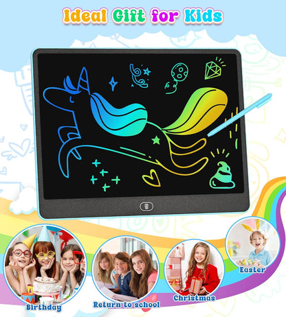 LCD Writing Tablet for Kids, 15 Inch Colorful Electronic Doodle Board for Kids Age 3+ Toys Christmas Birthday Erasable Drawing Tablet Toddler Learning Toys