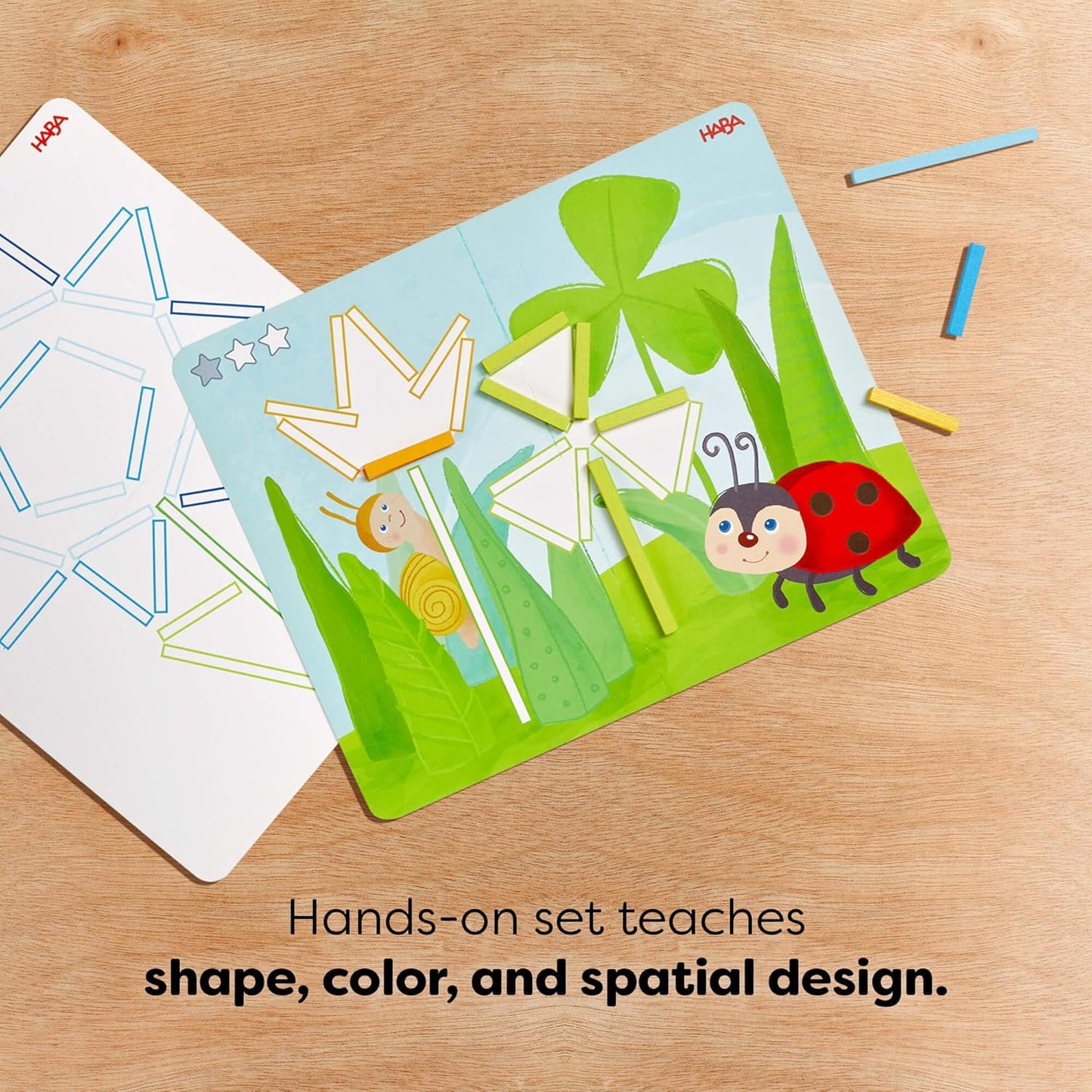 HABA Stabix Wooden Arranging and Matching Game: Montessori Toys for 3+ Year Old, Fine Motor Games Activity & Preschool Learning Toys