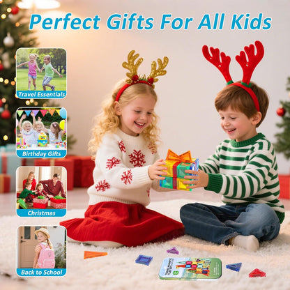 BENOKER Castle Magnetic Tiles, 3D Building Blocks STEM Educational Kids Toys for Pretend Play, 3 4 5 6 7 8 Year Old Birthday Gifts for Boys and Girls, Preschool Learning Toys for Christmas