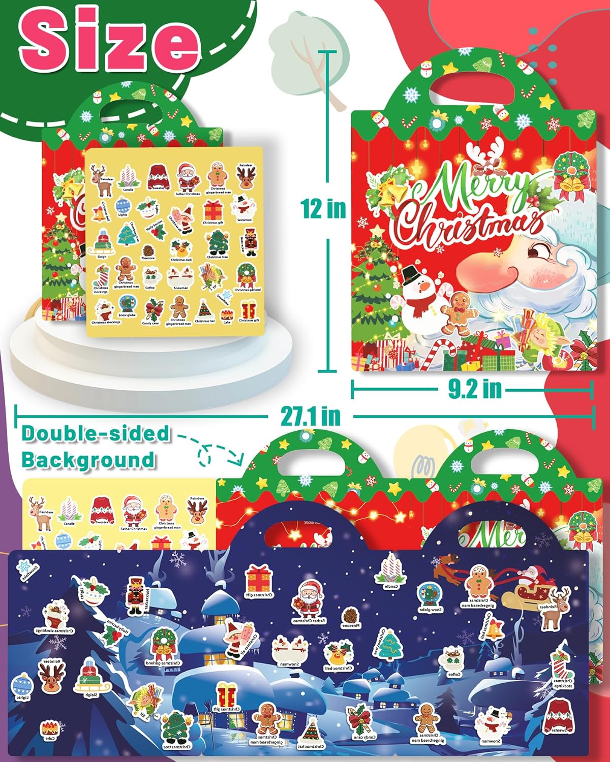 Halloween Sticker Books for Kids, Reusable Sticker Books for Toddlers, Halloween Travel Toys Acticities Crafts Birthday Gifts for Boys Girls Kids
