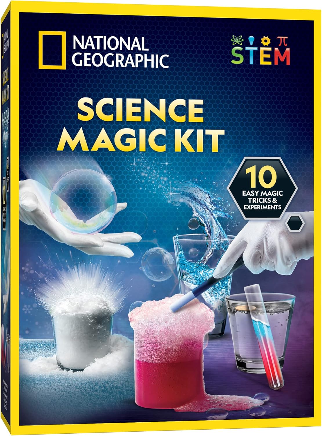 NATIONAL GEOGRAPHIC Craft Kits for Kids - Crystal Growing Kit, Grow 6 Crystal Trees in Just 6 Hours, Educational & Magic Chemistry Set – Science Kit for Kids with 10 Amazing Magic Tricks, STEM