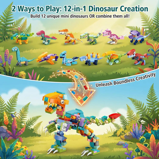 QMEAKMONY 12-in-1 Number & Mech Warrior Building Blocks Set, STEM Educational Kit with Digital Transformation & Giant Robot Combo, Creative Construction Toy for Enthusiasts