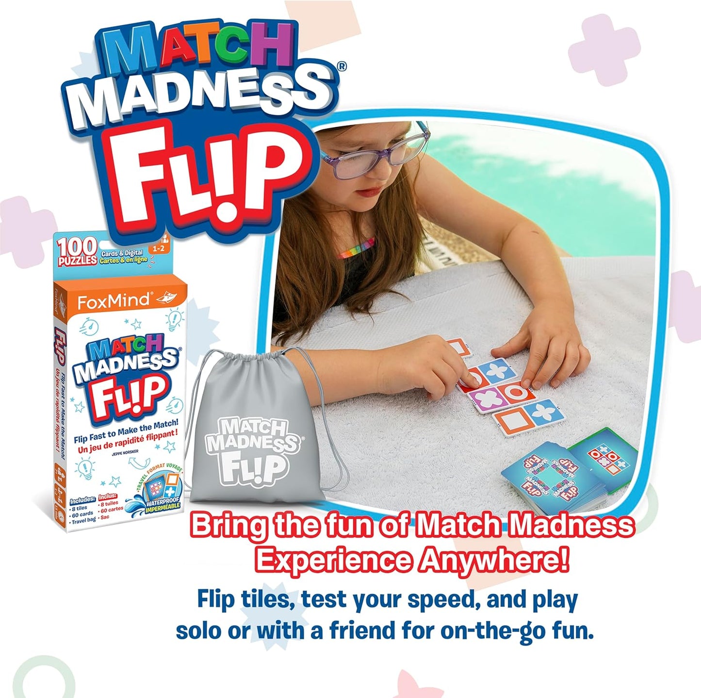 FoxMind Match Madness Board Game, Visual Recognition Matching Board Game, Family Puzzle Game to Develop Kids Problem Solving Skills
