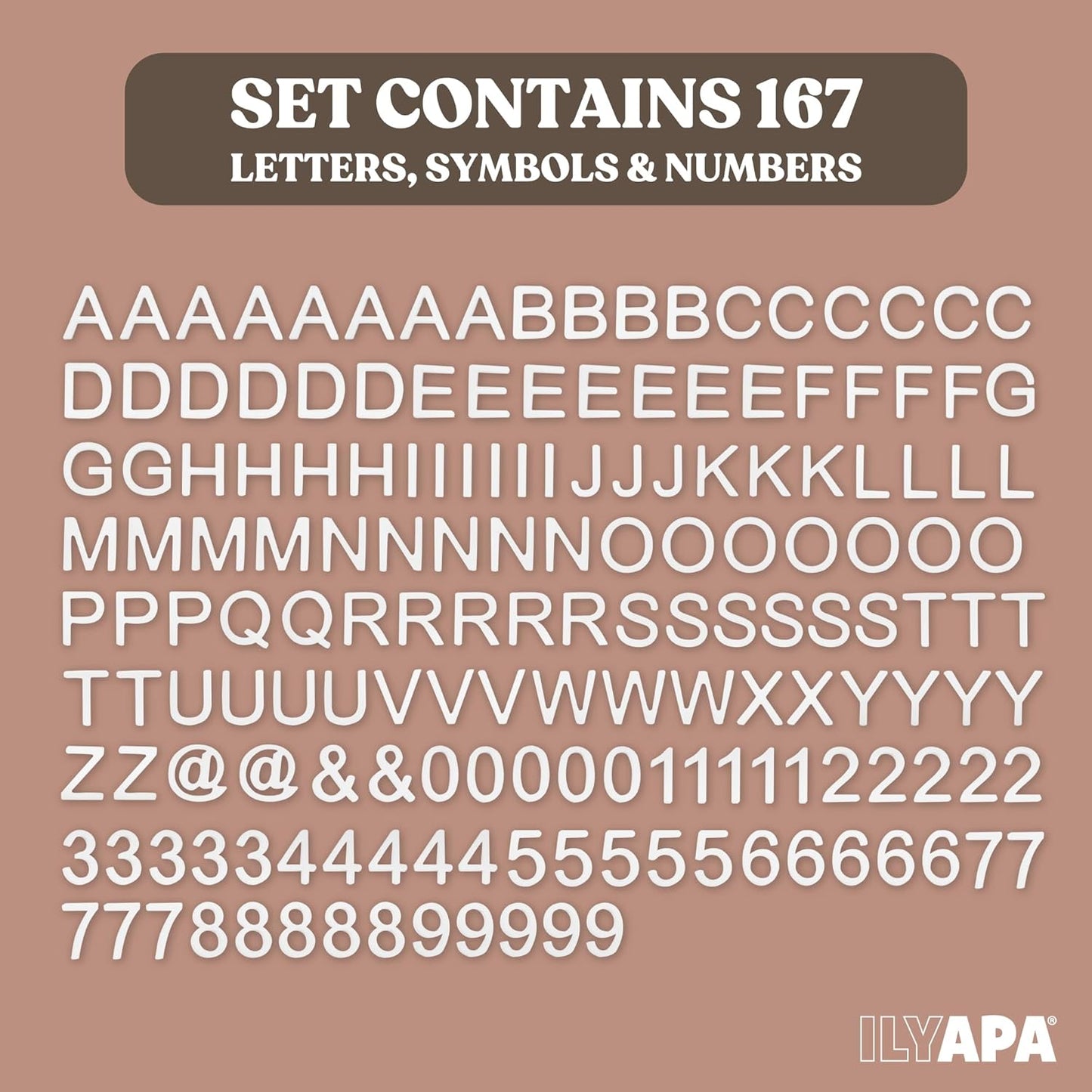 Ilyapa 167 Piece Alphabet Magnets Magnetic Letters and Numbers for Whiteboard, Chalkboard Signs & Fridge, ABC Magnets, Soft & Durable EVA Foam Magnetic Alphabet Letters Works on All Metal Surfaces