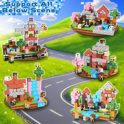 Magneverse 200 PCS 0.8in Magnetic Blocks - Magnet Toys for Kids, Magnetic Building Blocks Cubes, Stacking Magnets, School STEM Toys Birthday Gifts for Boys and Girls Age 3+ Years Old (Theme: Portal)