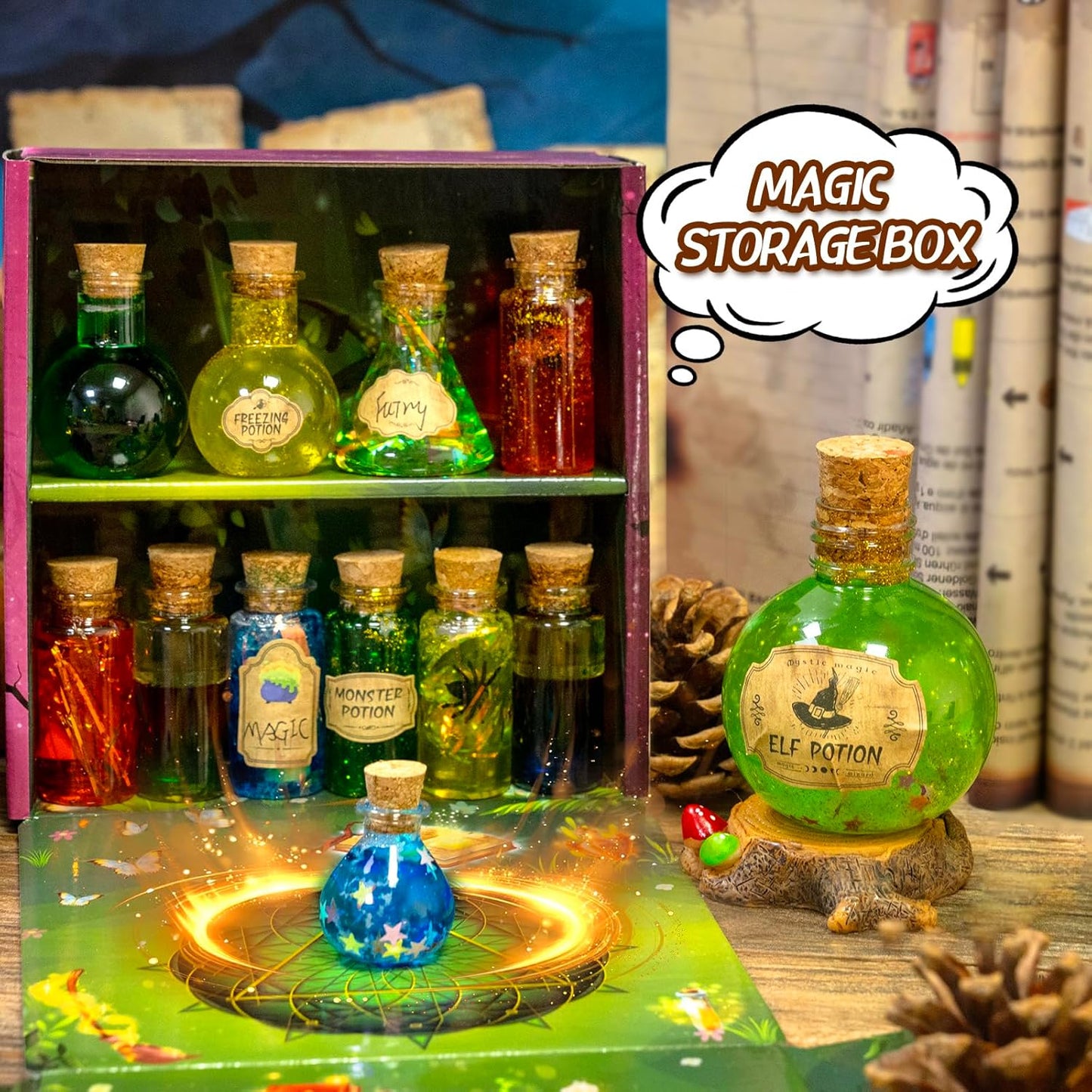 LDomet Science Magic Potions Kit for Kids, 20+ Potion Experiments Making, Fairy Magic Potions Craft Kit for Age 8-12, Creative Educational Birthday