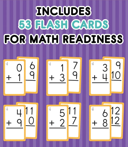 Carson Dellosa 54 Addition Flash Cards, All Facts for Adding Through 12, Flashcards for Ages 6 and Up, Kindergarten Learning Activities and Math Games for Kids 5-7