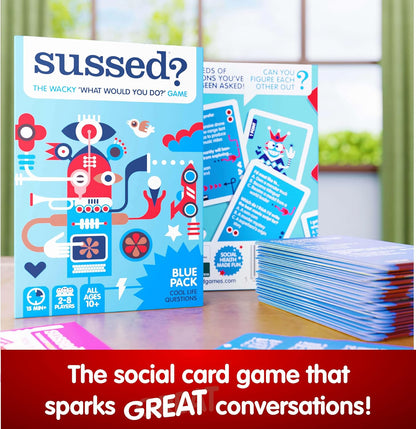 SUSSED The Wacky ‘What Would You Do’ Social Card Game - Simple Fun for Kids, Teens and Adults - Easy Family Travel Game for Road Trips - Ages 7 and Up - Orange Deck